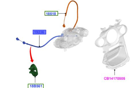 LINKA NAGRZEWNICY FIESTA 09- 12- FORD OE _ 1619933 _ 8A61-19236-BA