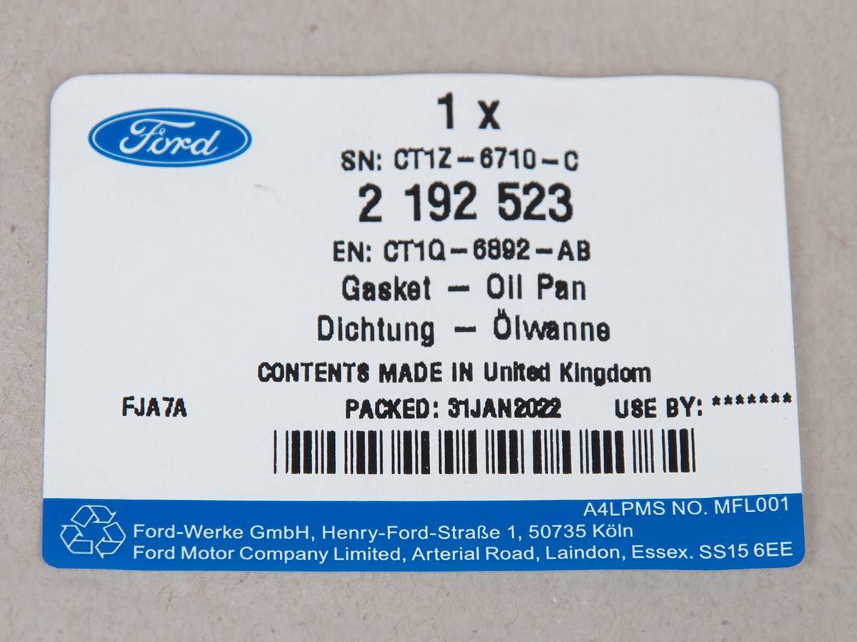 USZCZELKA MISY OLEJOWEJ TRANSIT/TOURNEO CONNECT 13-_ 2192523 _ CT1Q-6892-AB