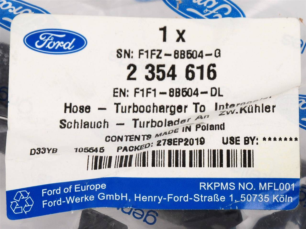 PRZEWÓD UKŁADU CHŁODZENIA 1.5L GTDI _ 2354616 _ F1F1-8B504-DL