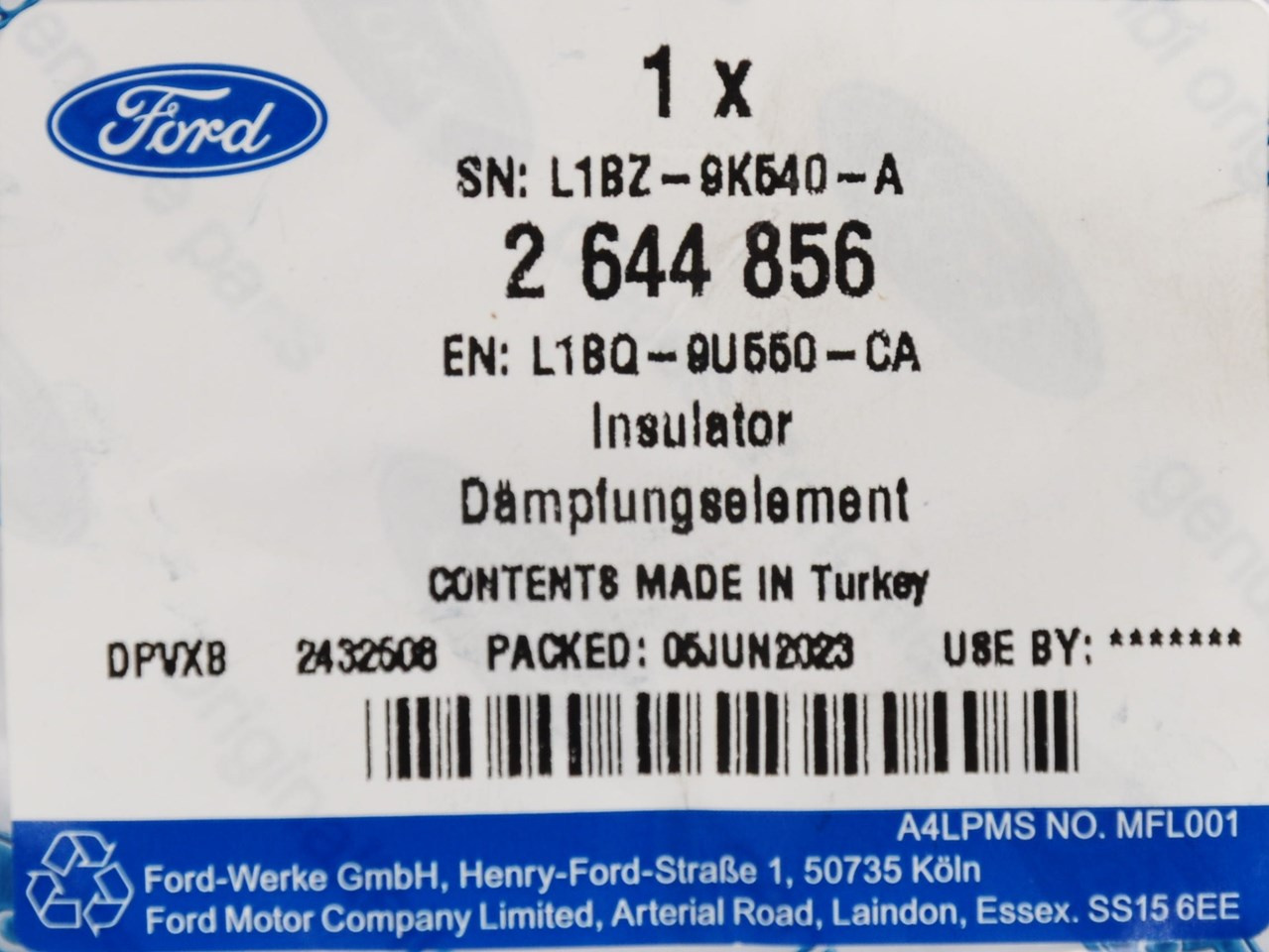 IZOLACJA POKRYWY GŁOWICY CYLINDRÓW 1,5 TDCI NEO _ 2644856 _ L1BQ-9U550-CA