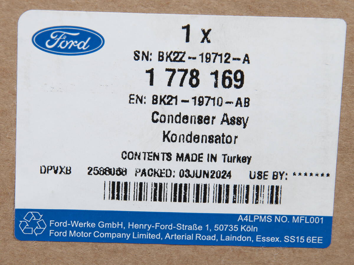 CHŁODNICA KLIMATYZACJI TRANSIT 14- 19- CUSTOM 12- _ 1778169 _ BK21-19710-AB