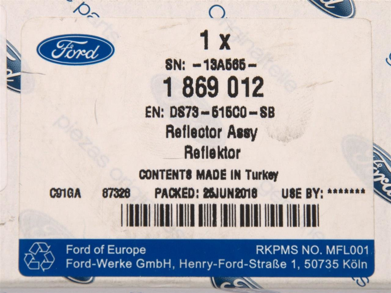 ODBLASK LEWY TYŁ MONDEO MK5 2014- KOMBI _ 1869012 _ DS73-515C0-SB _ GTU_07