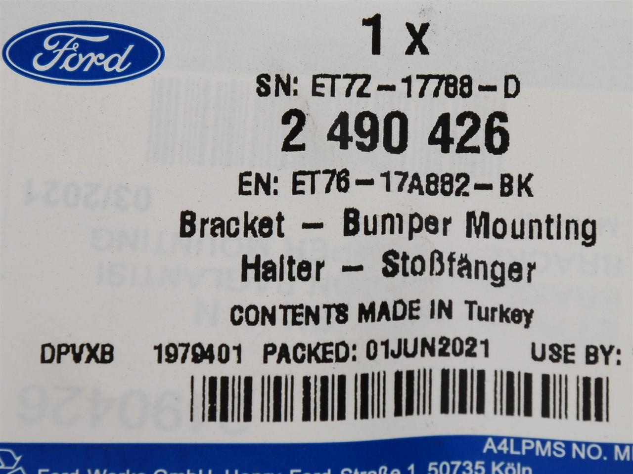 ŚLIZG LEWY ZDERZAKA TYŁ TOURNEO COURIER 2014-