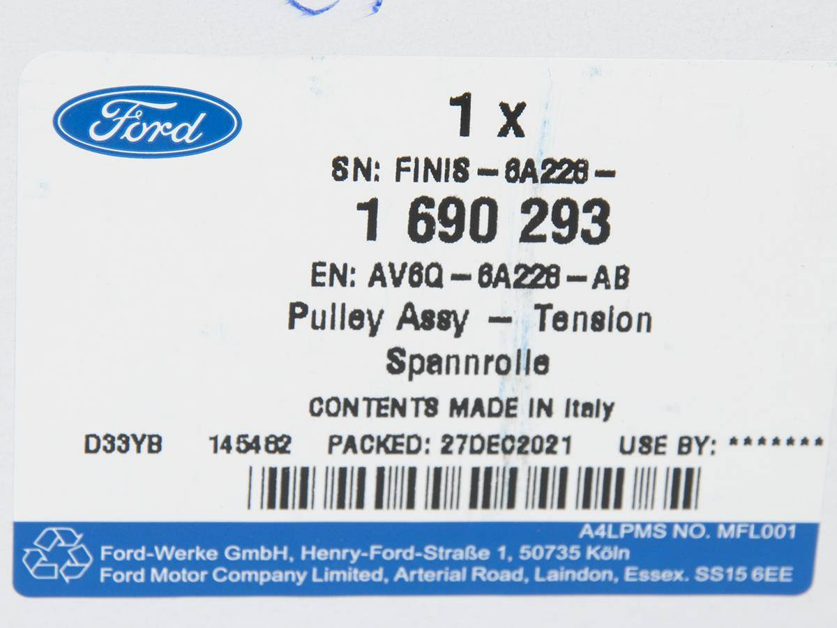 NAPINACZ PASKA KLINOWEGO 1.4 1.5 1.6 DIESEL _ 1690293 _ AV6Q-6A228-AB