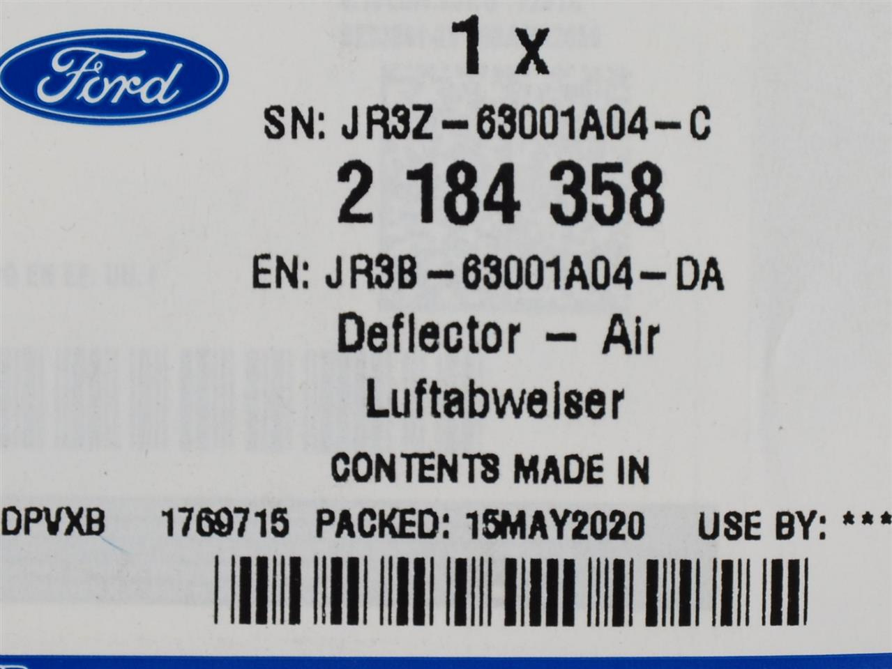 PODKŁADKA LEWA KIEROWNICY POWIETRZA MUSTANG 17- OE