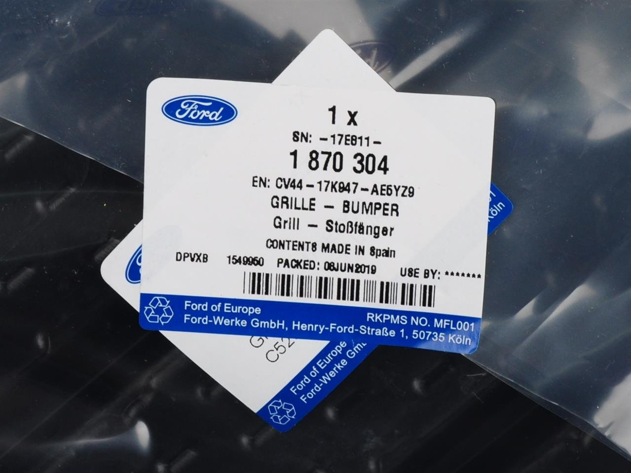 KRATKA ZDERZAKA LEWA KUGA MK2 2012- _ 1870304 _ CV44-17K947-AE5YZ9 _ GTU_07