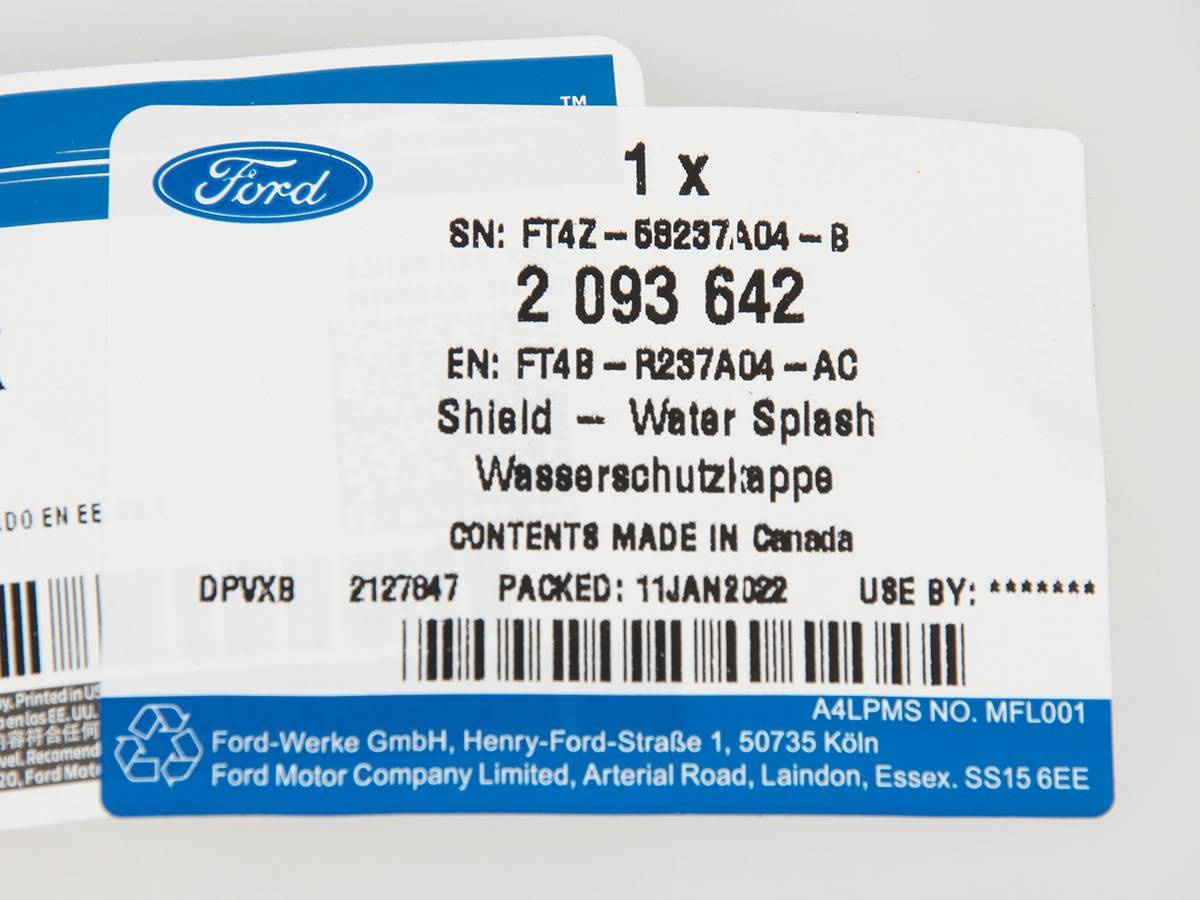 USZCZELNIENIE PRAWE DRZWI PRZEDNICH EDGE 15- 18- _ 2093642 _ FT4B-R237A04-AC _ FT4Z-58237A04-B