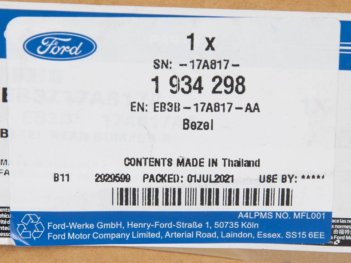 ZAŚLEPKA WLOT PRAWY ZDERZAKA TYŁ RANGER 15- 19- _ 1934298 _ EB3B-17A817-AA