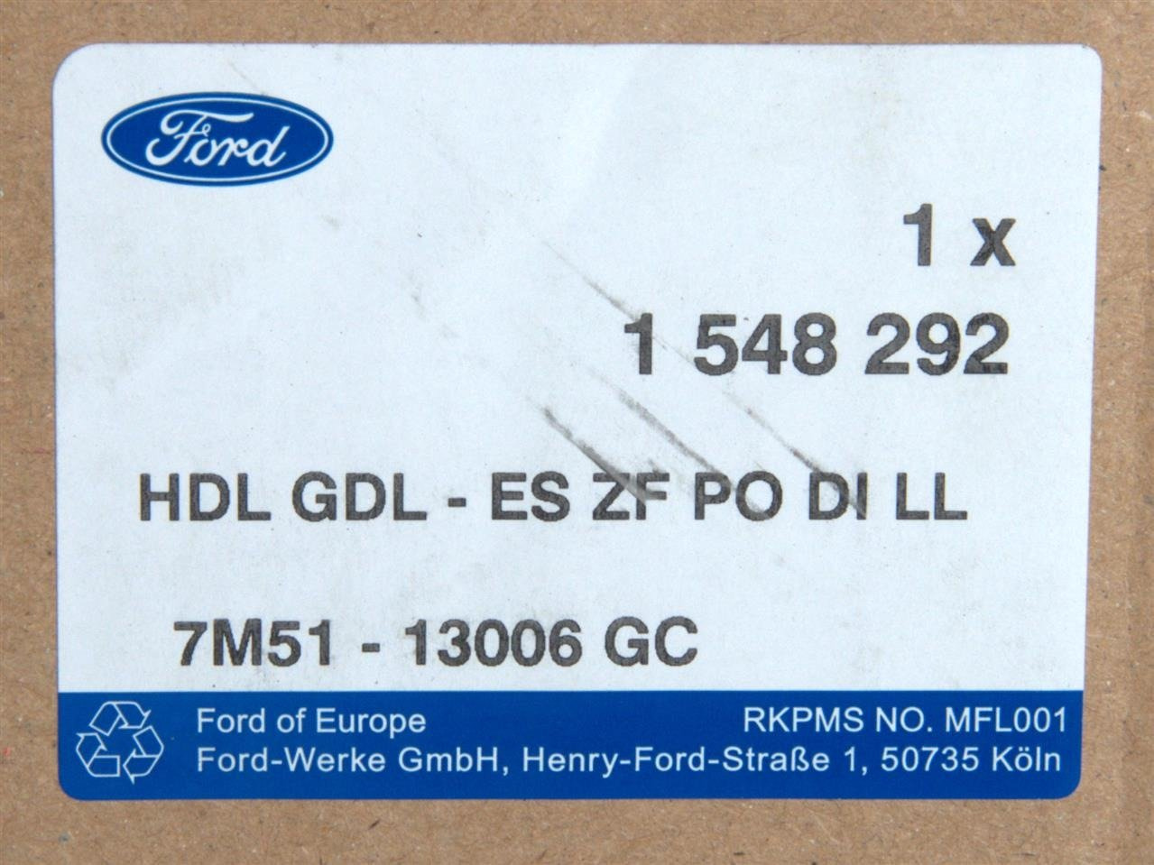 REFLEKTOR LEWY PRZÓD C-MAX 2007-2010 _ 1548292 _ 7M51-13006-GC