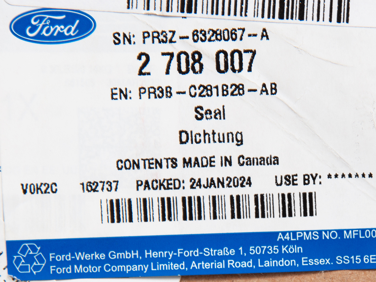 USZCZELKA WLEWU PALIWA MUSTANG 24- FORD OE _ 2708007 _ PR3B-C281B28-AB