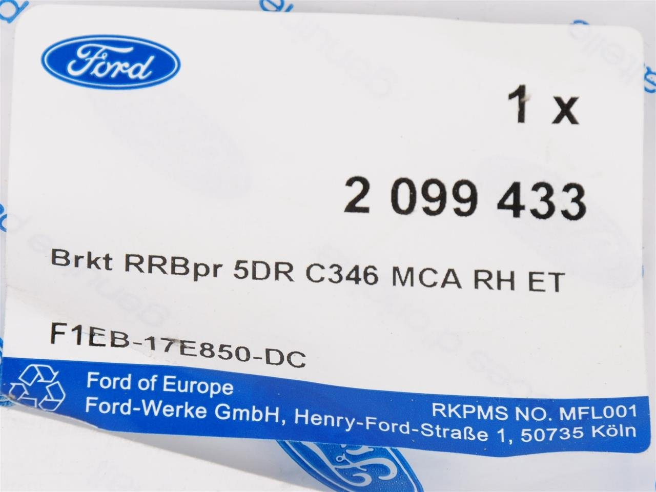 ŚLIZG PRAWY ZDERZAKA TYŁ FOCUS 2014- _ 2099433 _ F1EB-17E850-DC
