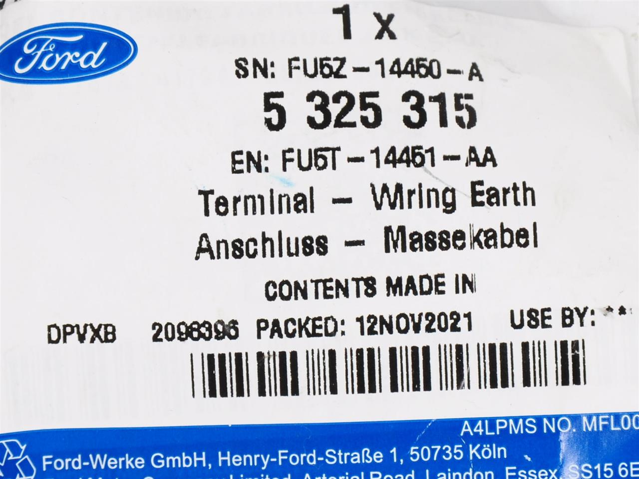 KLEMA "-" AKUMULATORA MUSTANG 15- 17- _ 5325315 _ FU5T-14451-AA _ FU5Z-14450-A