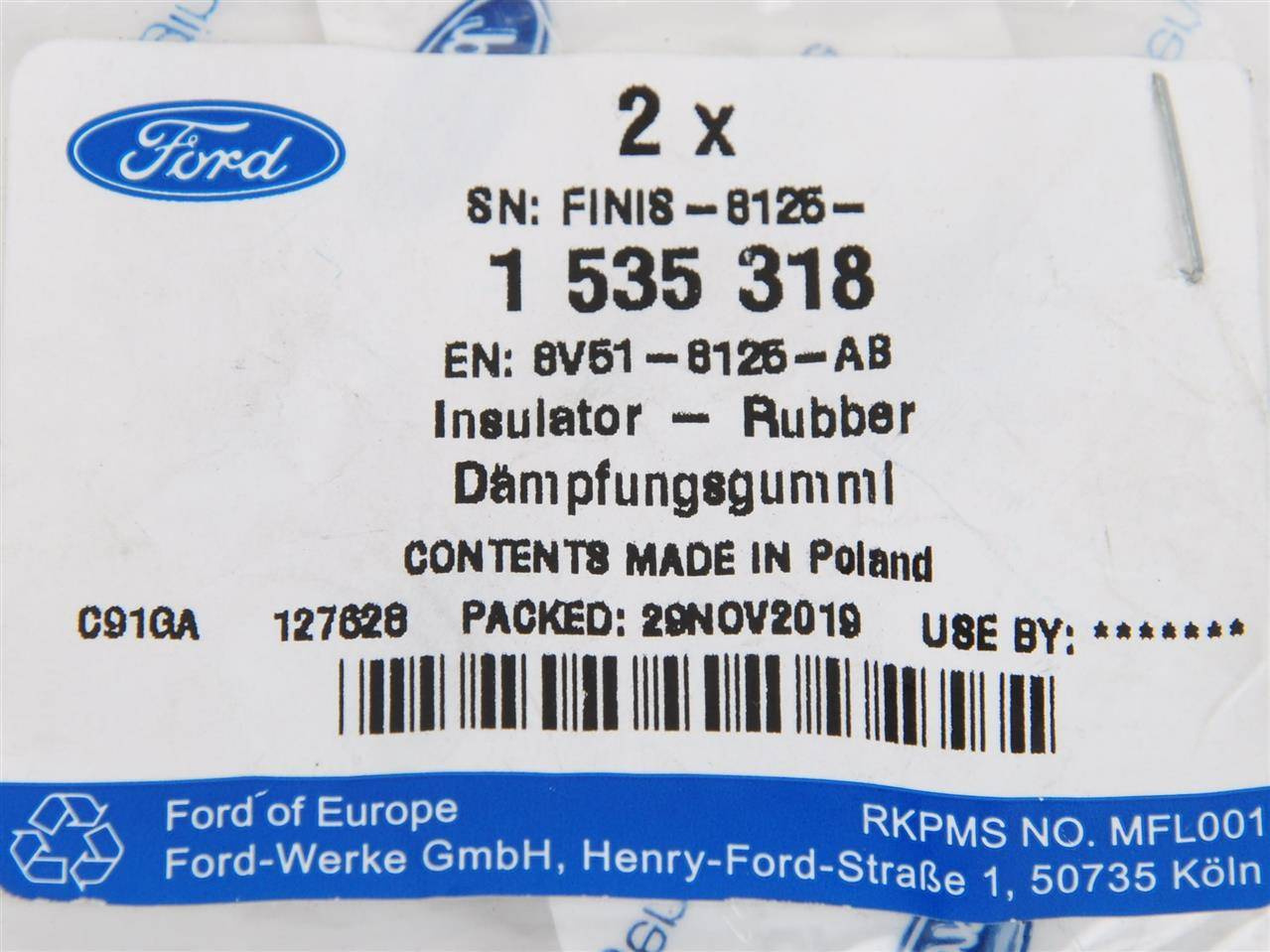 MOCOWANIE GÓRNE CHŁODNICY FIESTA ECOSPORT COURIER _ 1535318 _ 8V51-8125-AB _ BE8Z-8125-A