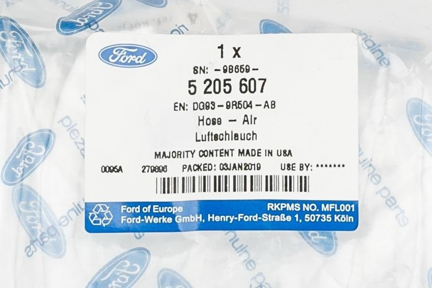 PRZEWÓD FILTRA POWIETRZA C-MAX ENERGI 14- MONDEO HYBRID 14- _ 5205607 _ DG93-9R504-AB _ DG9Z-9B659-A