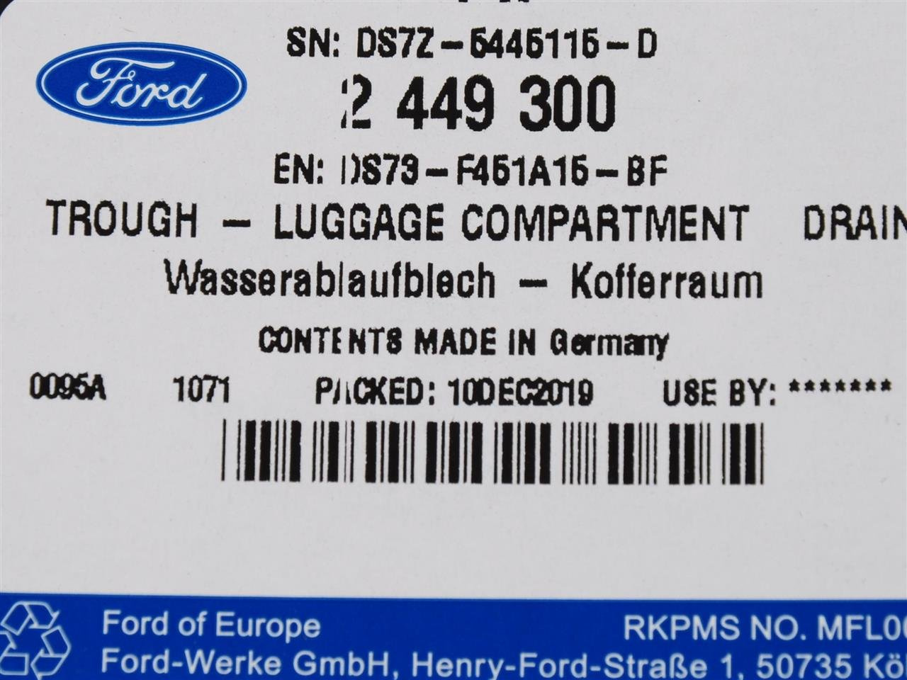 WZMOCNIENIE LEWE TYŁ BAGAŻNIKA MONDEO 14- 19- _ 2449300 _ DS73-F451A15-BF