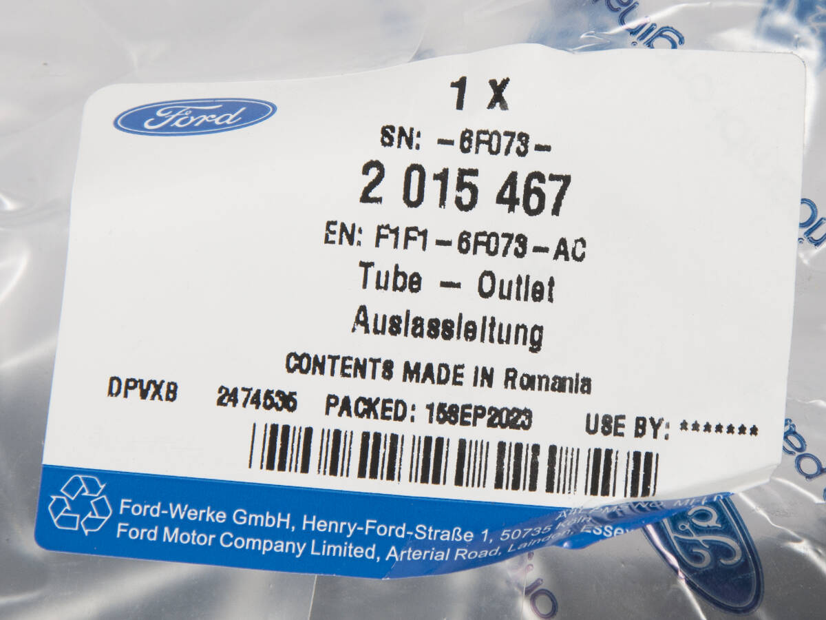 PRZEWÓD CHŁODNICY POWIETRZA KUGA 16-19 1.5 DIESEL _ 2015467 _ F1F1-6F073-AC