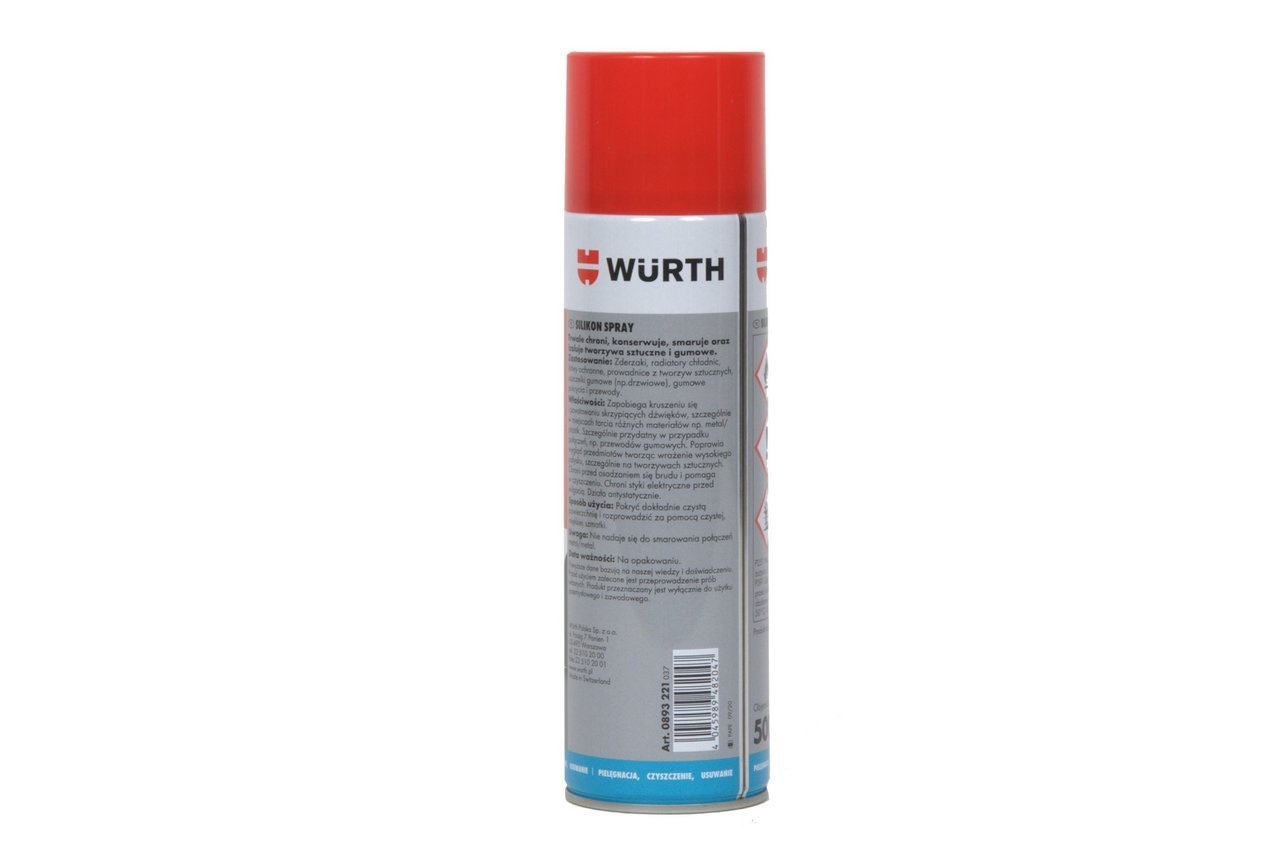 SILIKON W SPRAYU WURTH 500 ML PASY USZCZELKI _ 893221 _ J1GC-2C204-A2A