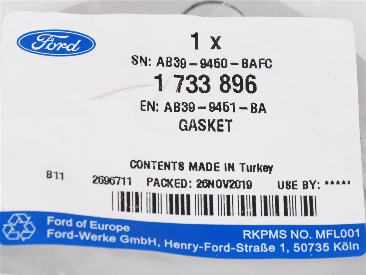 USZCZELKA KATALIZATORA TRANSIT 2.2 3.2 DURATORQ _ 1733896 _ AB39-9451-BA