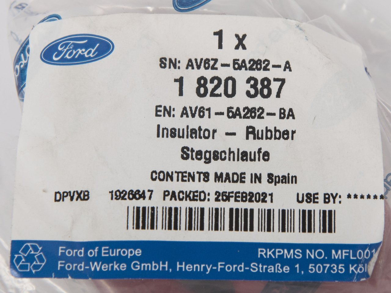 WIESZAK TŁUMIKA KUGA 20- MONDEO 14- FOCUS 12- 14- _ 1820387 _ AV61-5A262-BA _ AV6Z-5A262-A