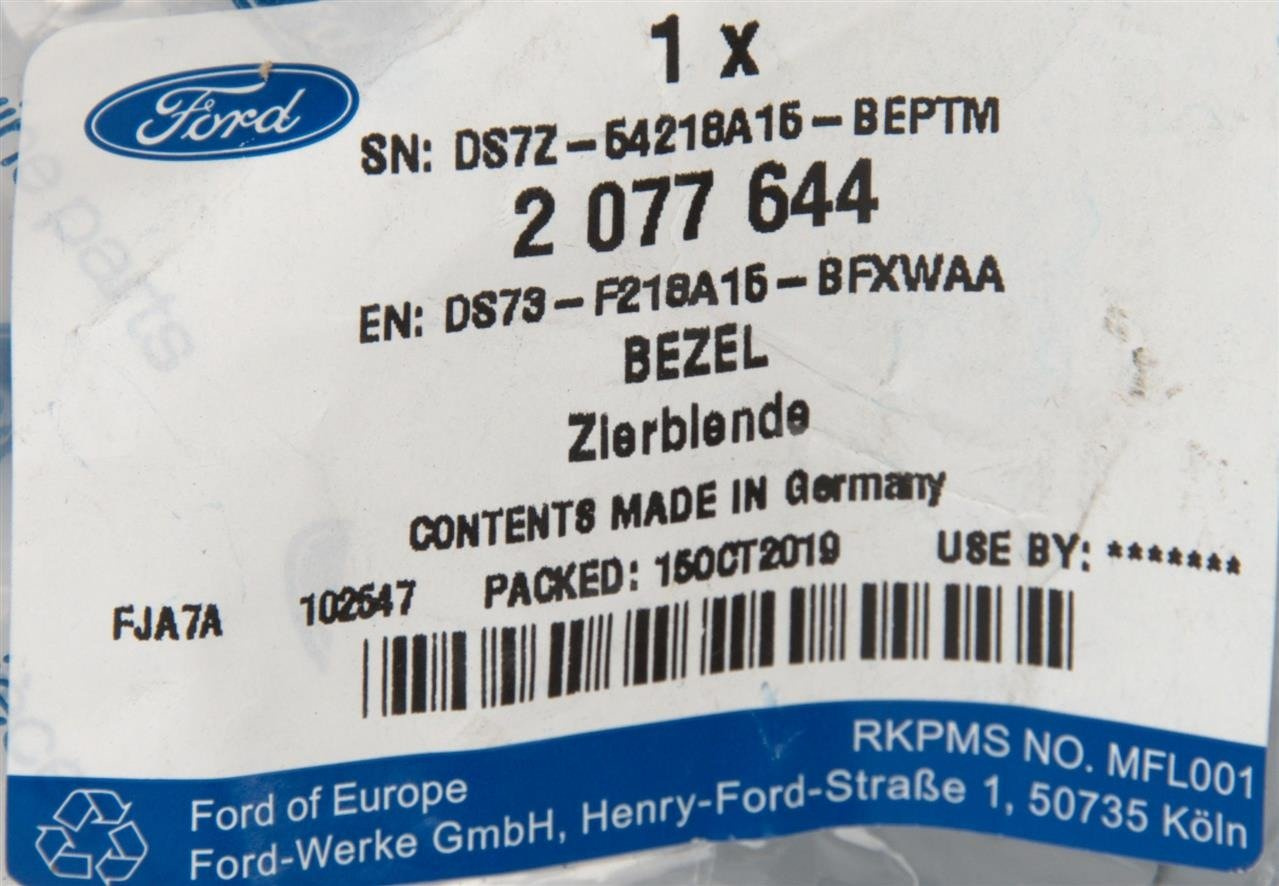 ZAŚLEPKA KLAMKI ZEWNĘTRZNEJ LEWEJ EDGE MONDEO SMAX _ 2077644 _ DS73-F218A15-BFXWAA _ DS7Z-54218A15-BEPTM _ GTU_07