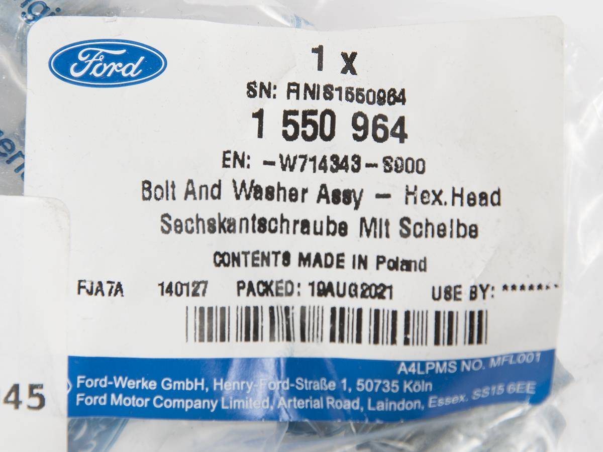 ŚRUBA M14X75MM SANEK BELKI PRZÓD B-MAX FIESTA _ 1550964 _ W714343-S900