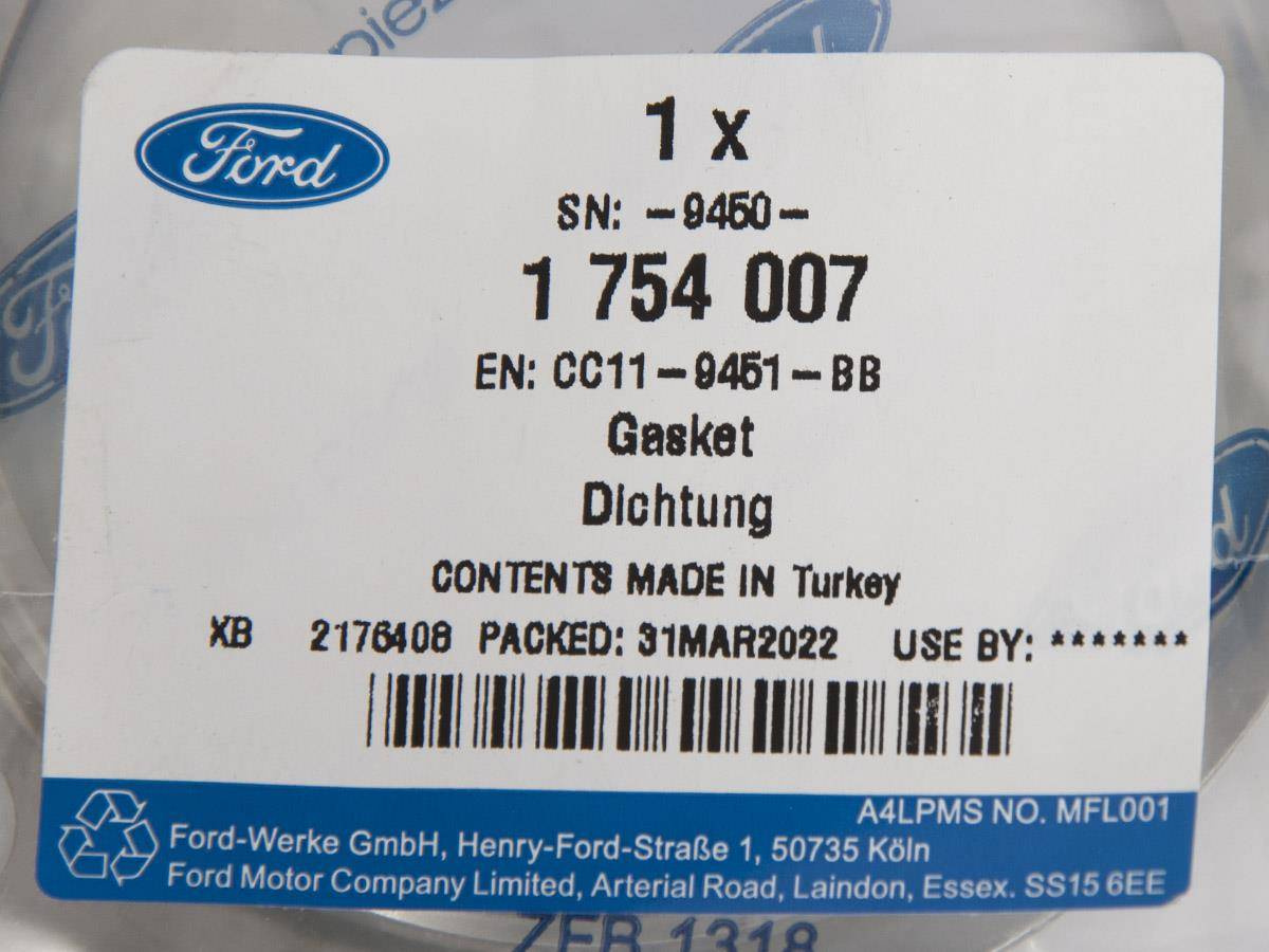 USZCZELKA UKŁADU WYDECHOWEGO TRANSIT 14- / 2.2 DURATORQ TC _ 1754007 _ CC11-9451-BB