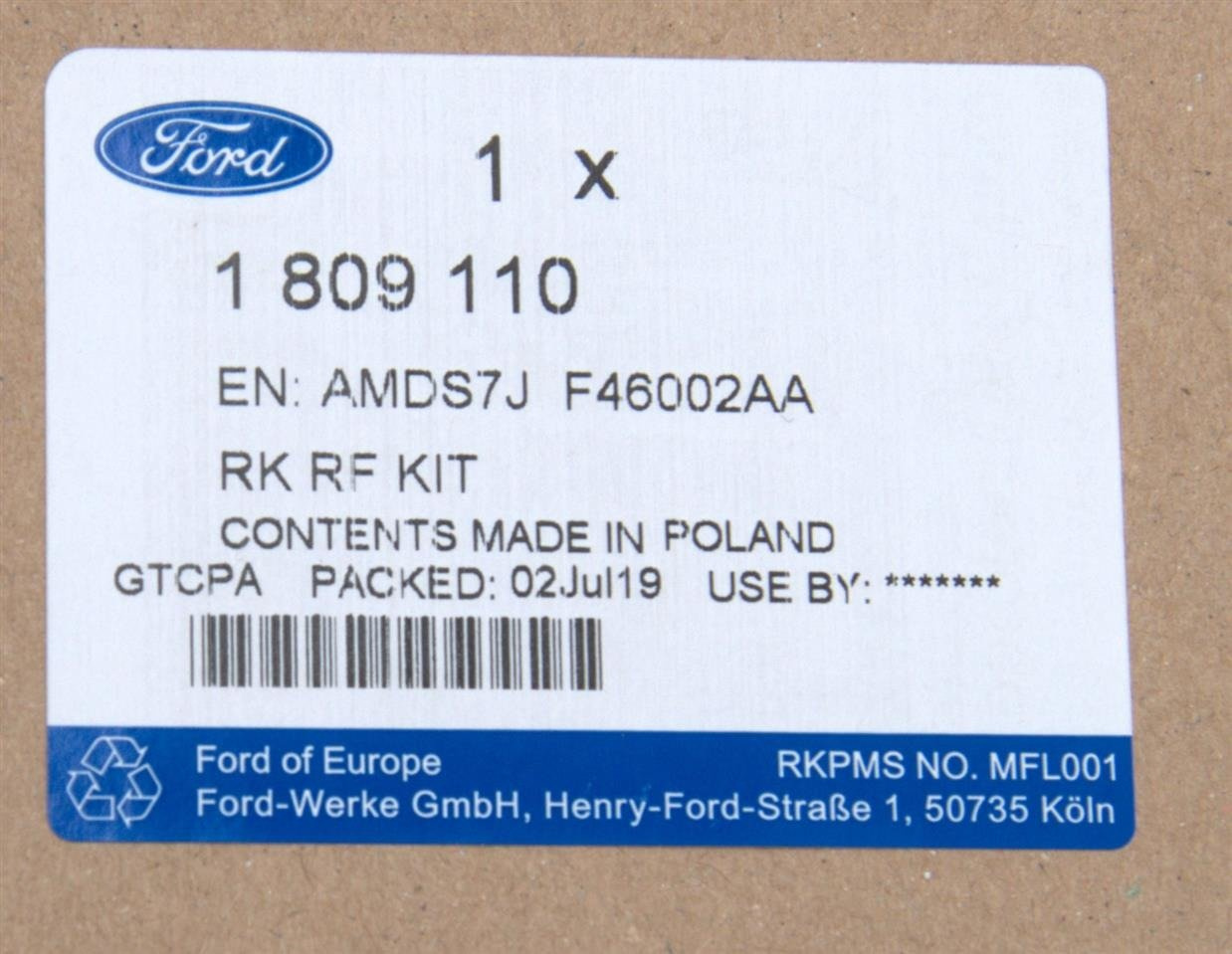 BAGAŻNIK DACHOWY MONDEO 14- 4/5 D FORD OE _ 1809110 _ AMDS7J-F46002-AA