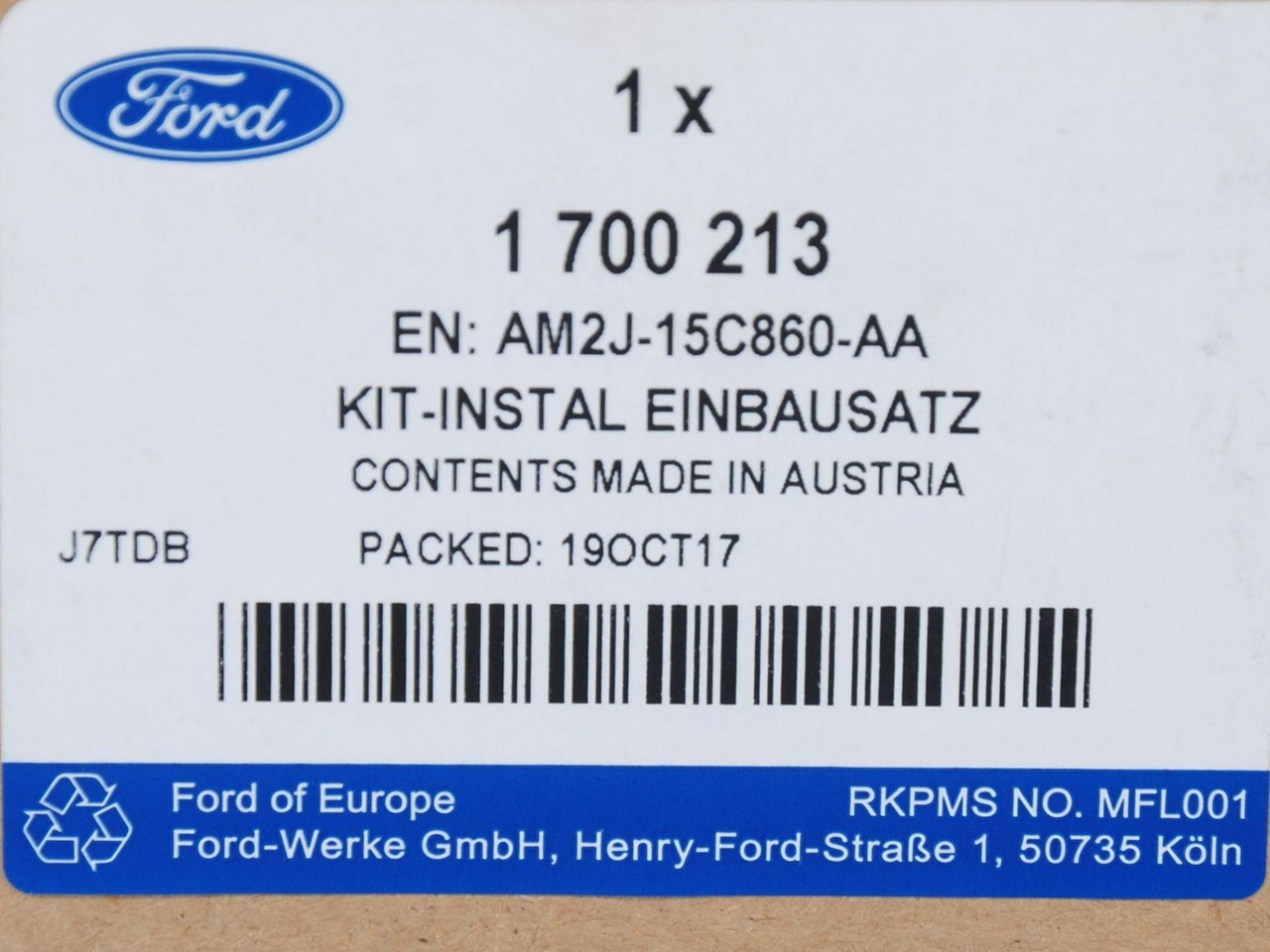 ZESTAW MOCOWANIA GRILLA S-MAX 10-15 _ 1700213 _ AM2J-15C860-AA