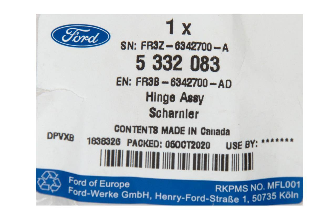 ZAWIAS PRAWY KLAPY TYLNEJ MUSTANG 2015- /17- _ 5332083 _ FR3B-6342700-AD _ FR3Z-6342700-A