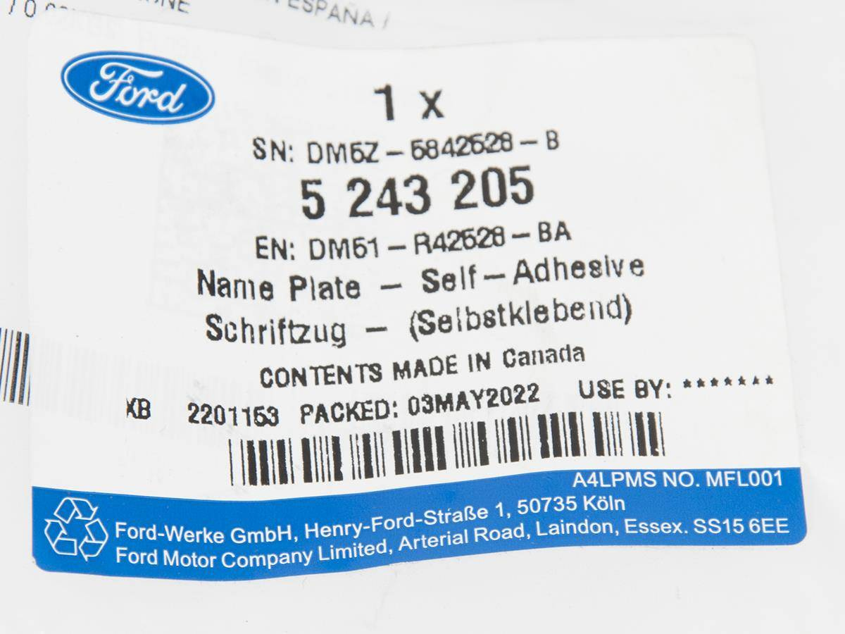 EMBLEMAT "C-MAX" C-MAX ENERGII 14-18 _ 5243205 _ DM51-R42528-BA _ DM5Z-5842528-B