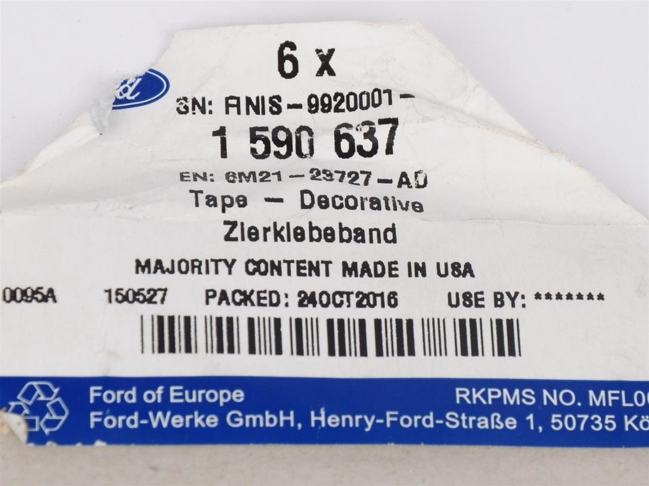 FOLIA OCHRONNA LEWA S-MAX/GALAXY 2006-2009 _ 1590637 _ 6M21-23727-AD