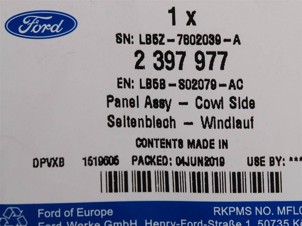 USZCZELKA LEWA BŁOTNIKA PRZÓD EXPLORER 2020-