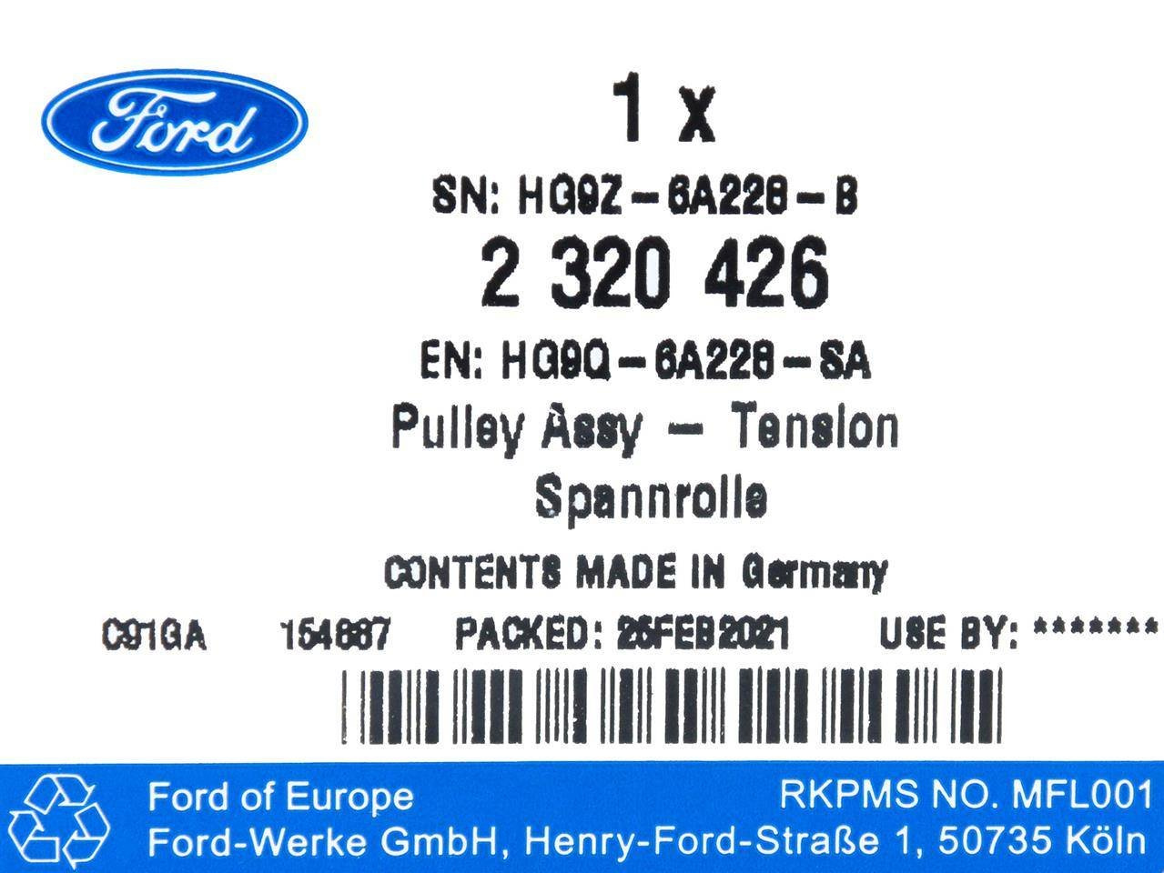 NAPINACZ PASKA KLINOWEGO EDGE KUGA TRANSIT CUSTOM _ 2320426 _ HG9Q-6A228-SA _ HG9Z-6A228-B