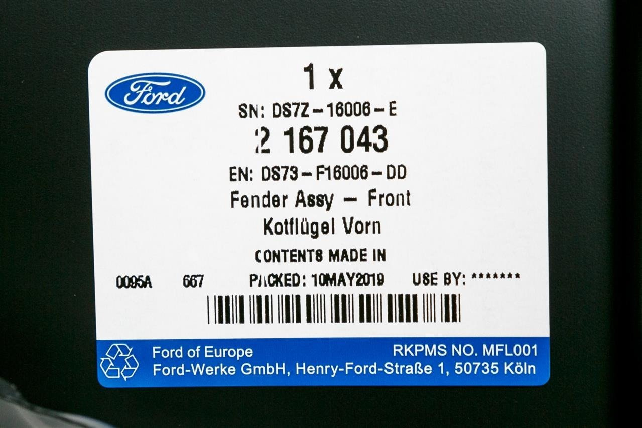 BŁOTNIK PRZÓD LEWY MONDEO MK5 2014- FUSION USA _ 2167043 _ DS73-F16006-DD _ DS7Z-16006-E _ GTU_07