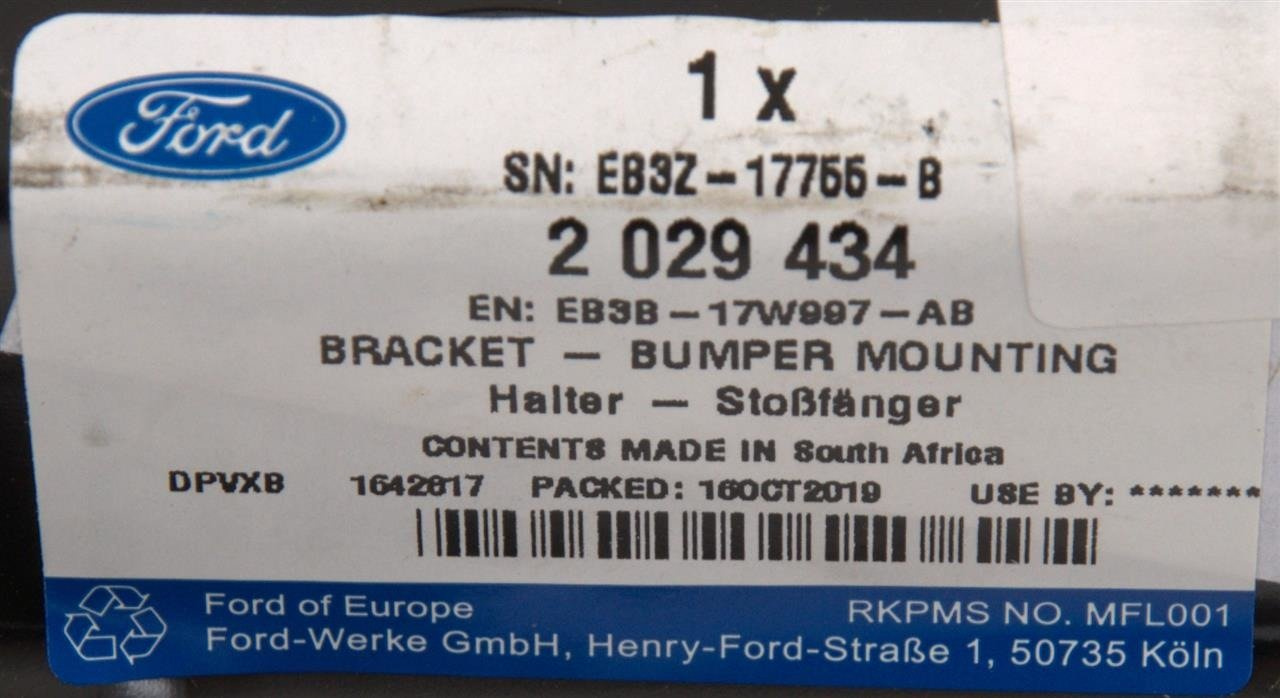 WSPORNIK LEWY ZDERZAKA RANGER 2016- _ 2029434 _ EB3B-17W997-AB