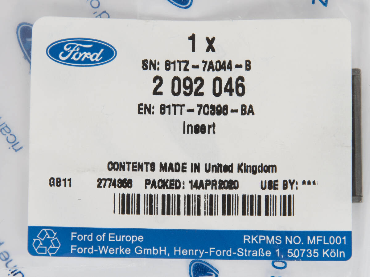 WKŁADKA SYNCHR. BIEGU 1-GO / 2-GO FORD OE B5/IB5 _ 2092046 _ 81TT-7C396-BA