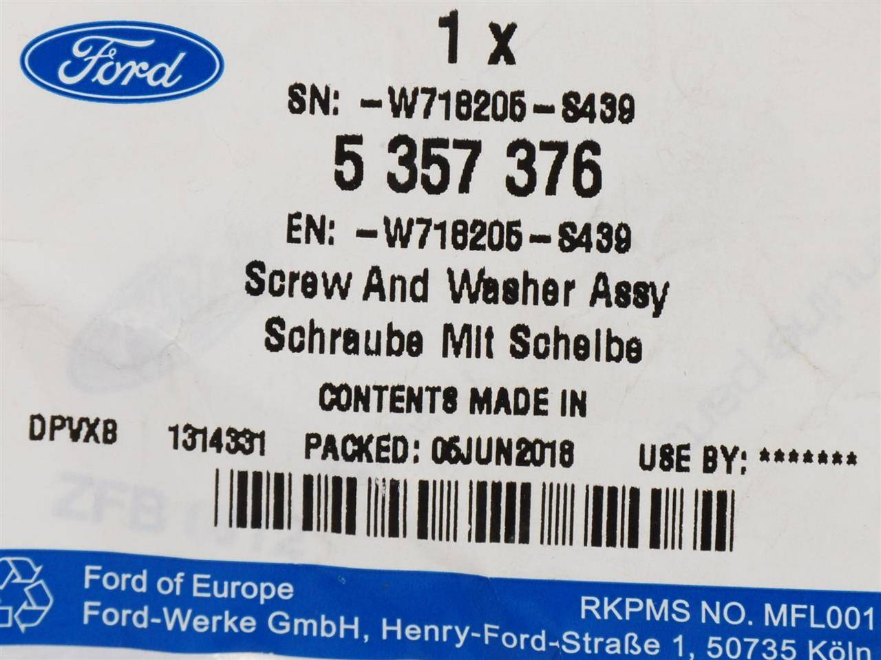 ŚRUBA M8 X 26MM WIESZAKA TŁUMIKA KOŃCOWEGO MUSTANG _ 5357376 _ W718205-S439 _ W718205-S439