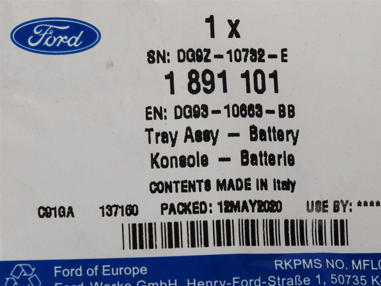 OSŁONA PODSTAWY AKUMULATORA EDGE 15- MONDEO 14- _ 1891101 _ DG93-10663-BB