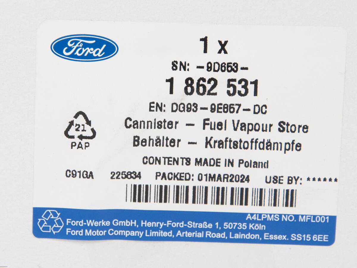 ZBIORNIK PAR PALIWA S-MAX/GALAXY 15- 1.5 EB 2.0 EB _ 1862531 _ DG93-9E857-DC