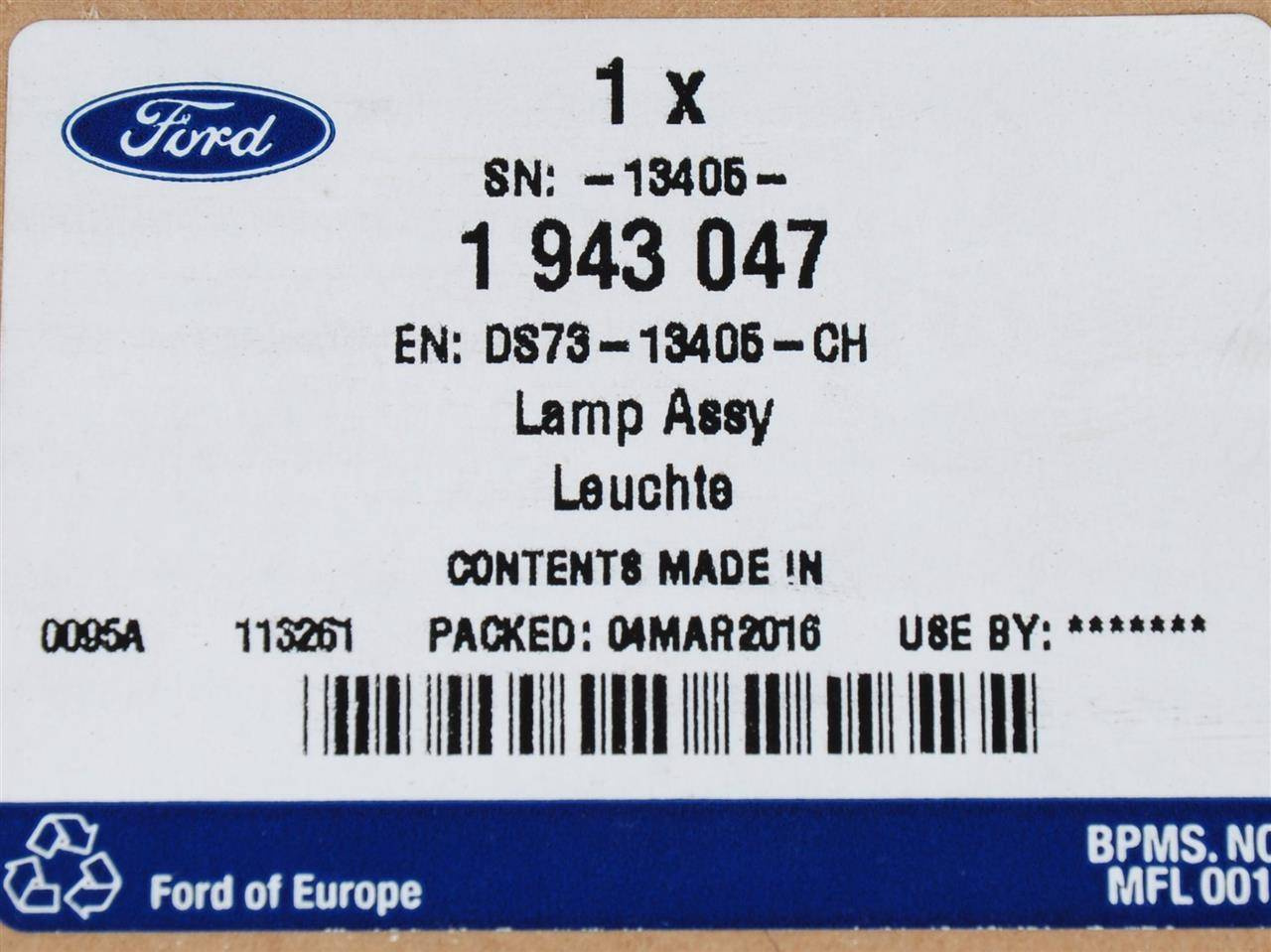 LAMPA TYLNA LEWA ZEWNĘTRZNA MONDEO MK5 14-18 KOMBI _ 2291532 _ DS73-13405-CJ