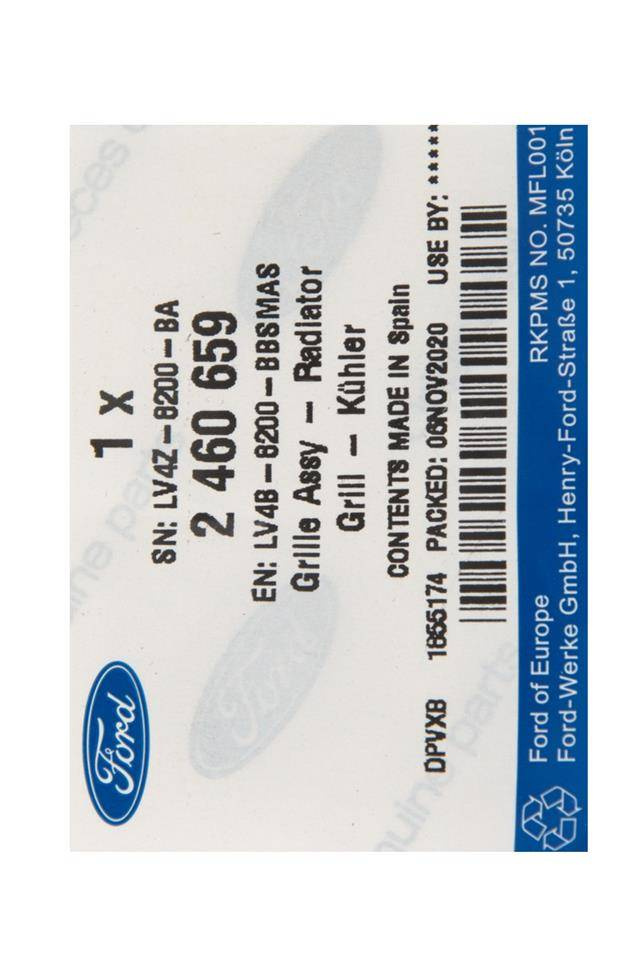 GRILL ZDERZAKA PRZÓD KUGA ESCAPE 20- CHROM _ 2586146 _ LV4B-8200-BBSMAS