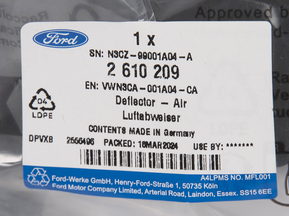 KIEROWNICA POWIETRZA LEWA TRANSIT/TOURNEO CONNECT 22- _ 2610209 _ VWN3CA-001A04-CA