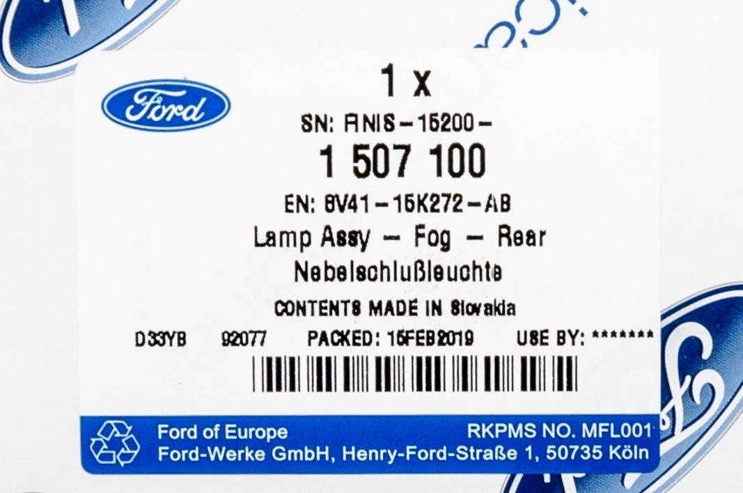 LAMPA PRZECIWMGIELNA PRAWY TYŁ KUGA 08- FOCUS 07- _ 1507100 _ 8V41-15K272-AB