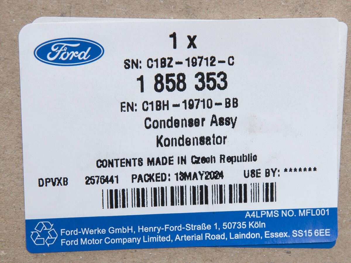 CHŁODNICA KLIMATYZACJI FIESTA 12-19 ST _ 1858353 _ C1BH-19710-BB _ C1BZ-19712-C