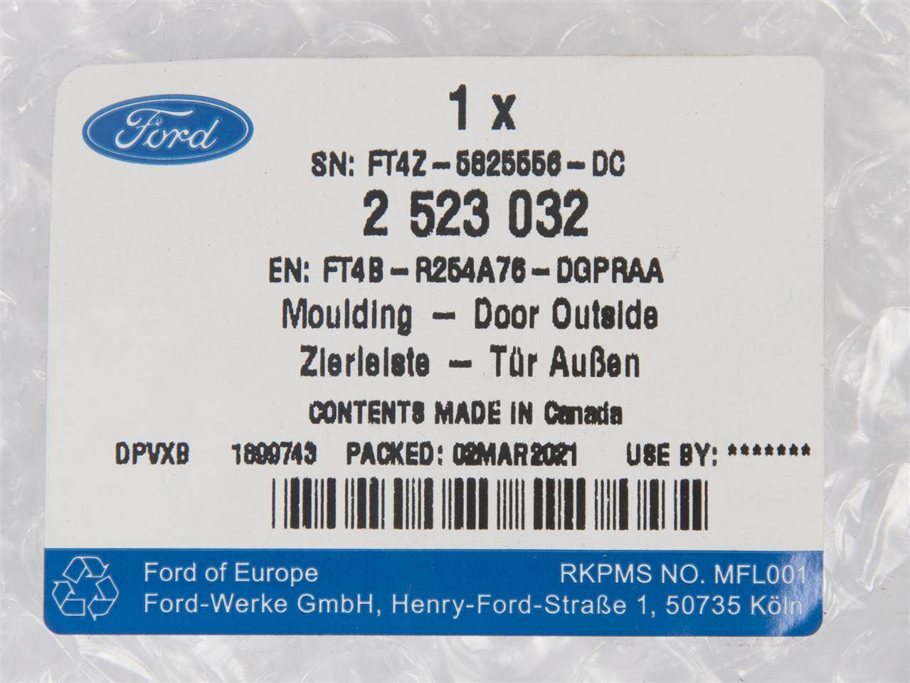 LISTWA PRAWA DRZWI TYŁ EDGE 15- 18- ST LINE _ 2570120 _ FT4B-R254A76-DFPRAA _ FT4Z-5825556-DC