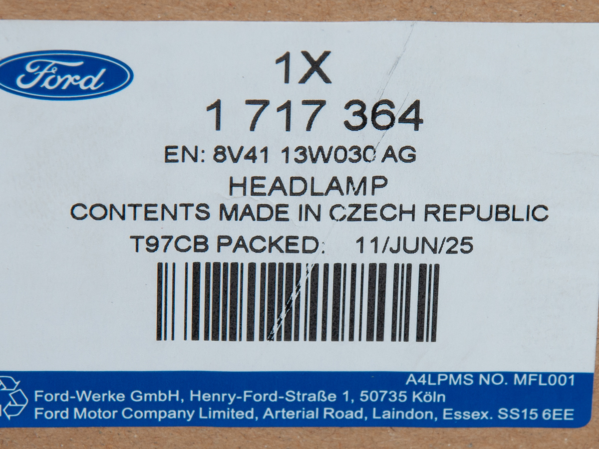 REFLEKTOR LEWY KUGA 08-12 / BEZ UKŁADU MYCIA REFLEKTORÓW / LHD _ 1717364 _ 8V41-13W030-AG