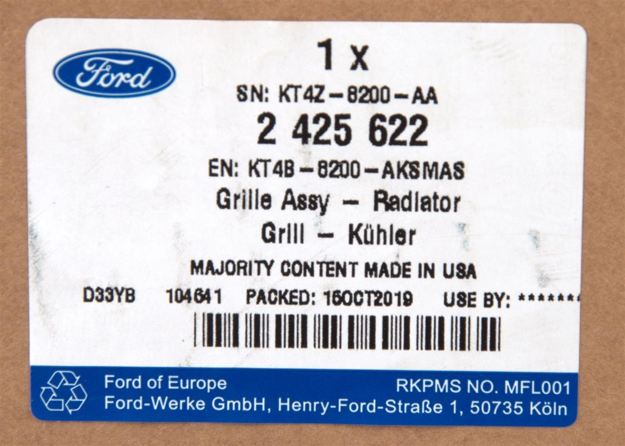 GRILL ZDERZAKA PRZÓD EDGE 2018- BEZ KAMERY _ 2425622 _ KT4B-8200-AKSMAS _ KT4Z-8200-AA _ GTU_07