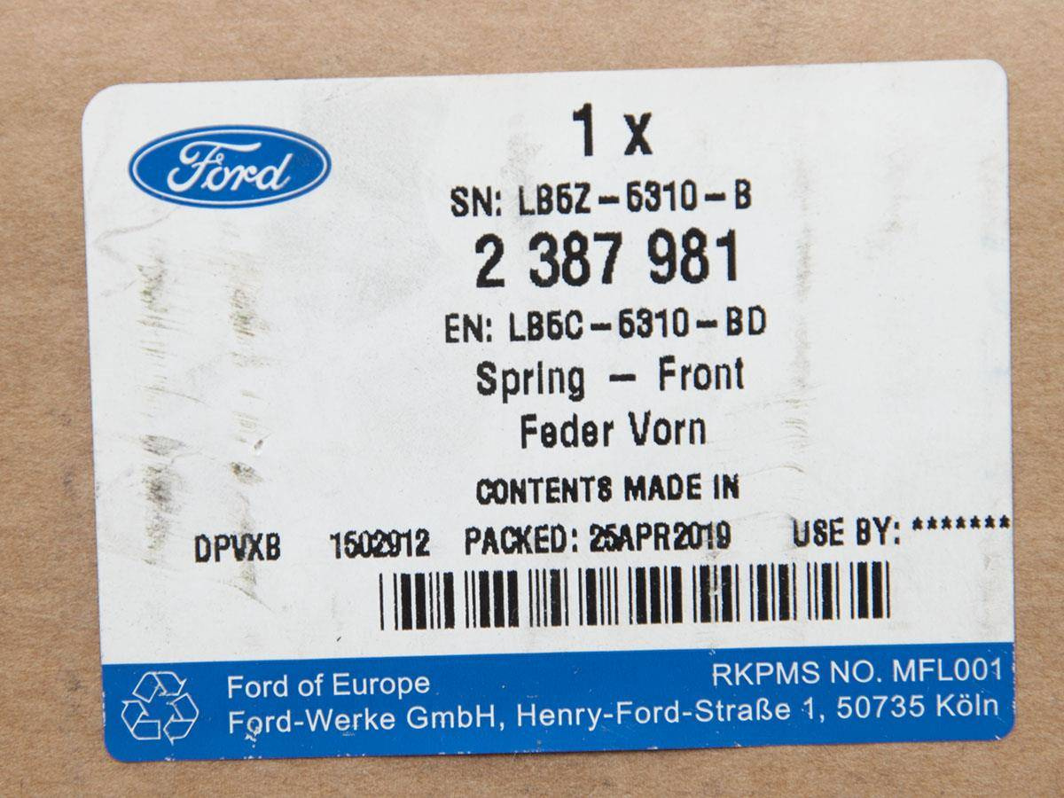 SPRĘŻYNA ZAWIESZENIA PRZÓD EXPLORER 20- _ 2387981 _ LB5C-5310-BD _ LB5Z-5310-B