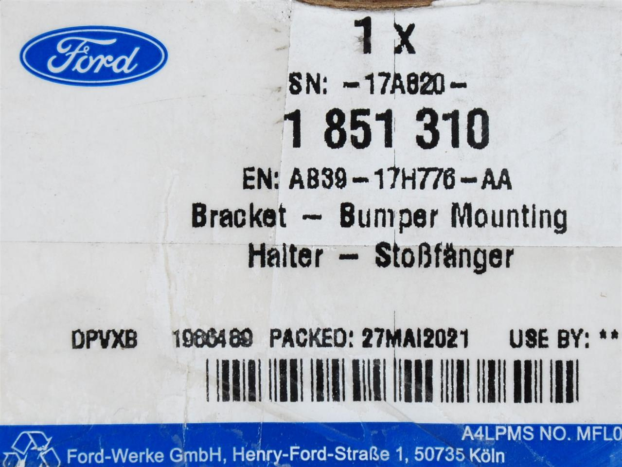 UCHWYT MOCOWANIE ZDERZAKA PRZÓD RANGER 14- _ 1851310 _ AB39-17H776-AA