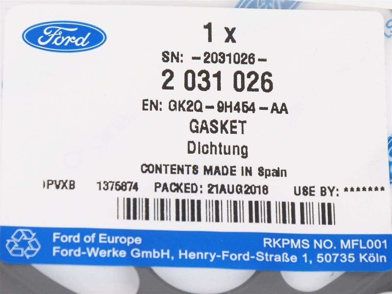 USZCZELKA CHŁODNICY EGR 2.0 DIESEL PANTHER TRANSIT _ 2031026 _ GK2Q-9H454-AA _ GTU_07